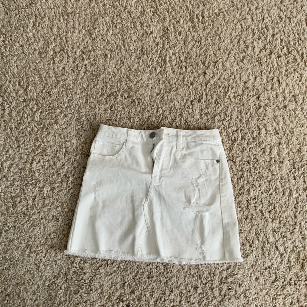 Jean skirt.